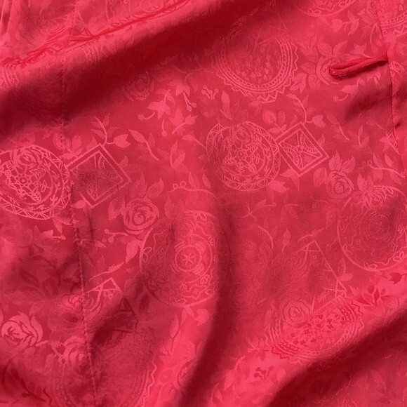 Victoria’s Secret Vintage Satin Gold Label Coral Embossed Robe OS - Picture 9 of 13
